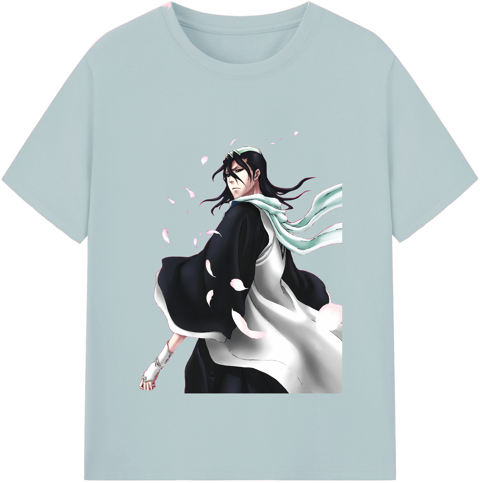 （画像用） ブリーチ くちき びゃくや BLEACH Kuchiki Byakuya 綿100％半袖Tシャツ（フロントプリント）